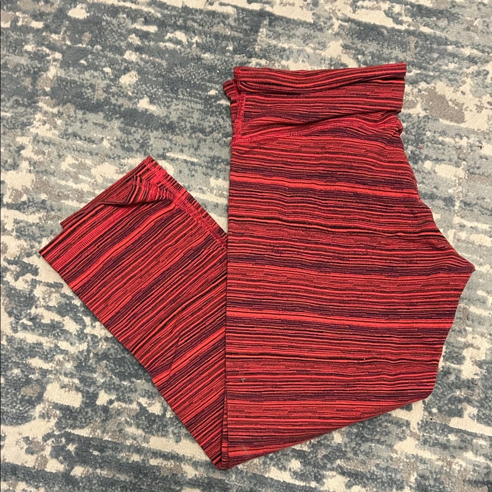 Lululemon Athletica Red Striped Joggers